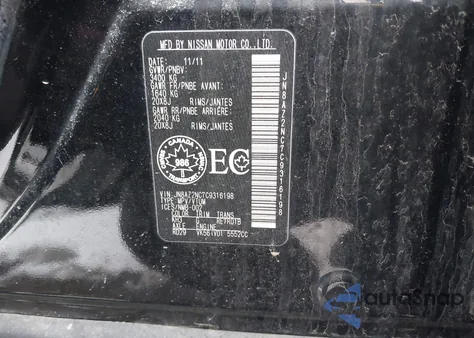 2012 Infiniti Qx56 z USA, uszkodzony, nr VIN JN8AZ2NC7C9316198